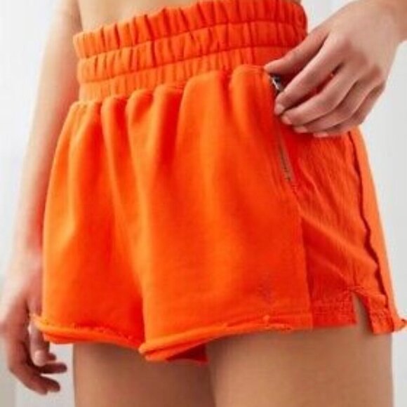 Free People Pants - Free People Movement Halfway There French Terry Sweat Shorts Size Large Orange